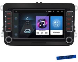 Autoradio - 2din - Apple Carplay - Android Auto - Geschikt voor Volkswagen Golf 5 6 Polo Passat B6 B7 Cc Skoda Jetta Universele Muiltmedia - Wifi Gps Navigatie - Achteruit Rij Camera - Zonder USB — cadeau in Cadeau-ideeën