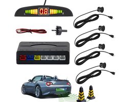 Parkeersensoren - parkeerhulp pdc retrofit kit - 4 sensoren universeel achteruit alarm - LED kleurendisplay — cadeau in Cadeau-ideeën