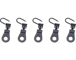 5x hersluitbare ritstrekker - lipje rits aanklikbaar - vervangende ritssluiter bij kapotte rits - 4 cm - Zwart — cadeau in Cadeau-ideeën