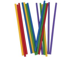 Herbruikbare Plastic Rietjes 8x240 mm – 250 Stuks – Kleurenmix – Niet buigbaar – Extra Breed & Duurzaam — cadeau in Cadeau-ideeën