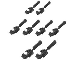Sluiting rits - 8 Stuks - 2x Klein, 4x Medium, 2x Groot - Vervangende ritsschuivers - Ritssluiting Repareren - Makkelijk Gebruik - Ritstrekker - Ritsreparatieset voor jassen, jacks, tenten, rugzakken - Zwart — cadeau in Cadeau-ideeën