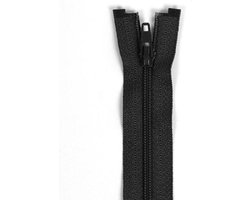 Kunststof ritssluiting, Deelbaar, Zwart, lengte 60 cm, per stuk. — cadeau in Cadeau-ideeën
