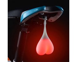LED-achterlicht voor de fiets / Siliconen waarschuwingslampje — Creatief- waterdicht achterlicht in "eivorm" — Onmisbare uitrusting voor ritten in het donker (rood licht) — cadeau in Cadeau-ideeën