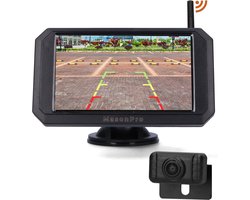 MasonPro Achteruitrijcamera Set - Draadloos - Achteruitrij Camera voor Auto, Bus, Camper, Caravan Vrachtwagen en Landbouw - IP69 Waterdicht - IR Nachtzicht 20 M - 5 Inch — cadeau in Elektronica