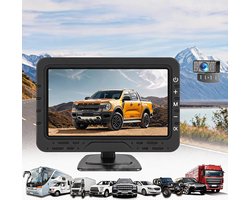 Achteruitrijcamera Set - Achteruitrij Camera - 4,3 inch Scherm - IPS - Draadloos - IP68 Waterdicht - Nachtzicht - Verstelbare Hulplijnen - Voor Auto, Bus, Camper, Caravan en Vrachtwagen — cadeau in Elektronica