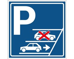 Achteruit inparkeren bord - E8AI | gecoat dibond materiaal | 40 x 40 cm — cadeau in Cadeau-ideeën