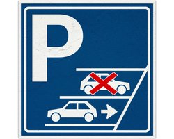 Achteruit inparkeren bord - E8AI | Sign Again materiaal | 50 x 50 cm — cadeau in Cadeau-ideeën