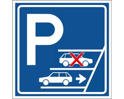 Achteruit inparkeren bord - kunststof - E8AI 200 x 200 mm — cadeau in Cadeau-ideeën