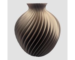 Vaas Agaat 3D geprint voor droogbloemen en zijdebloemen kopergoud handgemaakt trendy unieke vaas voor interieur decoratie — cadeau in Wonen & Interieur