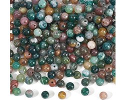 215 Stuks Natuurlijke Indiase Agaat Kralen, 4mm Glad Ronde Steen Kralen, Losse Edelsteen Kralen voor DIY Sieraden, Armbanden en Kettingen maken — cadeau in Hobby