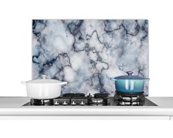Spatscherm keuken 90x60 cm - Kookplaat achterwand Marmer - Stenen - Agaat - Muurbeschermer - Spatwand fornuis - Hoogwaardig aluminium — cadeau in Cadeau-ideeën