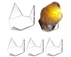 5Pcs Driehoek Acryl Display Stand voor Geoden, Mineralen, Agaat en Fossiele Koraal — cadeau in Wonen & Interieur