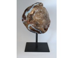 Agaat op standaard - edelsteen - agaat geode - edelsteen - edelstenen - agaat - rots agaat - kristallen - woondecoratie — cadeau in Wonen & Interieur