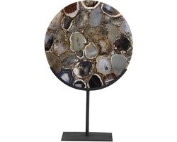 Light & Living Ornament op voet 35x12x50 cm GOUYA agaat+mat zwart — cadeau in Wonen & Interieur