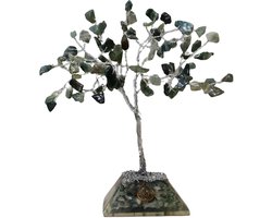 Ancient Wisdom Edelsteenboom Mos Agaat – Orgonite Basis – 80 Stenen – Handgemaakt – Decoratieve Edelsteenboom — cadeau in Wonen & Interieur