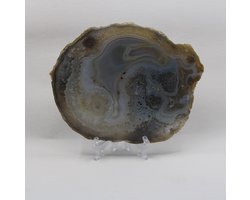 Agaat schijf - edelsteen - bruin - creme - agaat schijfje - edelsteen - kristallen - origineel cadeau - agaat schijf - agaat bruin - agaat schijf - agaat - edelstenen — cadeau in Wonen & Interieur