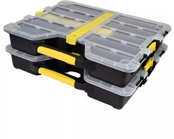 Benson Stapelbare opbergboxen - flexibel in te delen - set van 2 - 36,5 x 30 x 6 cm — cadeau in Cadeau-ideeën