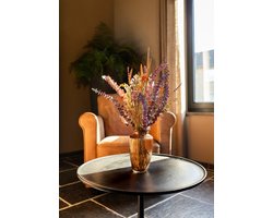 Droogboeket "Warm Heart" - inclusief stijlvolle vaas | 50 cm | Prachtige kleurrijke verschijning | Past perfect in ieder interieur — cadeau in Wonen & Interieur