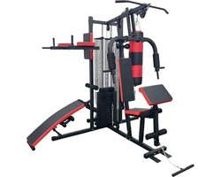 Krachtstation - home gym - met 68 kg gewicht - en bokszak — cadeau in Sport & Outdoor