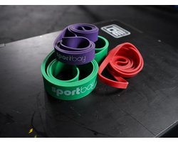 Sportbay® Power Bands voordeelset (13, 21, 32 mm) | Fitnessbanden | Fitness Elastieken Set van 3 — cadeau in Boeken