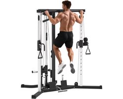 SPORTNOW Multi-Exercise Gym Station - Staal - 170x139x200cm - Zwart — cadeau in Cadeau-ideeën