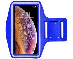 Sport / Hardloop Armband (BLAUW) Spatwaterdicht, Reflecterend, Neopreen, Comfortabel met Sleutelhouder Geschikt voor: Samsung Galaxy A51 — cadeau in Mode & Accessoires
