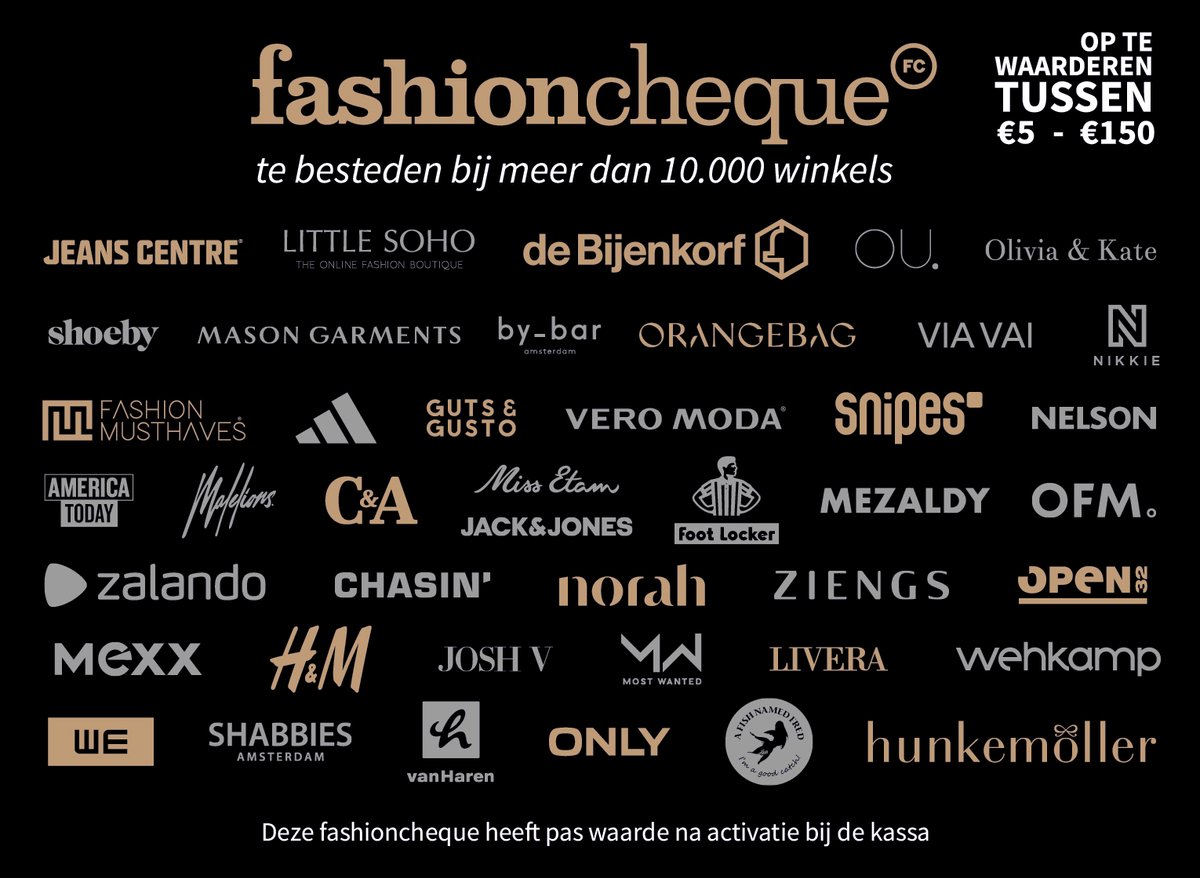 Fashion zwart – Cadeaukaart 20 euro