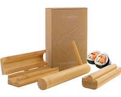 Ukiyo Sushi Maker Set Bamboe - Duurzame Sushimakers Kit - Sushi Bazooka - Sushiset — cadeau in Kookcadeaus