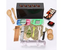 Fokelyi Sushi Maker Kit 27-delig - Sushi Set- Delig Complete Sushi Bazooka Kit-Inclusief Bamboematten- Eetstokjes & Vormen- Eiersnijder & Sausbakjes-Sushi Maakset voor Beginners Thuiskoks & Gezinnen — cadeau in Kookcadeaus