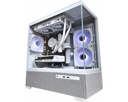 Gaming PC Wit Ryzen 5 5500, 16GB DDR4 RAM, RTX 5060 8GB, 1TB SSD, Win 11 Home - A RGB behuizing — cadeau in Elektronica