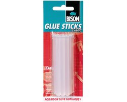 Bison Glue Sticks Hobby, transparante, hoge kwaliteit lijmpatronen met een diameter van 7 mm, 12 stuks,makkelijk in gebruik met de Bison Glue Gun Hobby — cadeau in Cadeau-ideeën