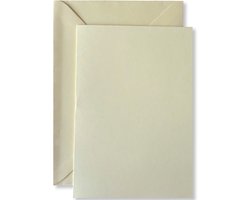Cards & Crafts 20 x Kaarten & Enveloppen Crème - A6 / C6 - 10,5x15cm / 11,4x16,2cm - Rechthoekig — cadeau in Hobby