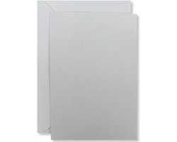 Cards & Crafts 20 x Kaarten & Enveloppen Zilver - A6 / C6 - 10,5x15cm / 11,4x16,2cm - Rechthoekig — cadeau in Hobby