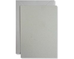 Cards & Crafts 20 x Kaarten & Enveloppen Grijs - A6 / C6 - 10,5x15cm / 11,4x16,2cm - Rechthoekig — cadeau in Hobby