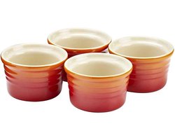 Le Creuset Ramekins - Oranjerood - ø 8 cm / 100 ml - 4 stuks — cadeau in Kookcadeaus
