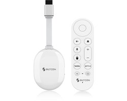 Siltcon® Android TV Box 4K HDR – Streaming Box - 2.4 & 5 GHz WiFi & Bluetooth – TV Stick - 16GB – Geschikt voor Google TV Streamer & Assistant– Upgrade elke TV naar SmartTV - Geschikt voor 3000+ apps! - Wit — cadeau in Elektronica