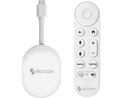 Siltcon® Android TV Box 4K HDR – Streaming Box - 2.4 & 5 GHz WiFi & Bluetooth – TV Stick – 16GB – Geschikt voor Google Assistant – Upgrade elke TV naar SmartTV - Geschikt voor 3000+ apps! - 2026 Model — cadeau in Elektronica