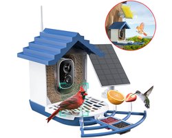Vogelhuisje met Camera – Live Vogels Spotten via je Smartphone - Slim Vogelvoederhuisje met AI‑Herkenning – 2K FULL HD & Kleur‑Nachtzicht – Zonnepaneel & Draadloos – Cadeau voor Natuurliefhebbers — cadeau in Gadgets