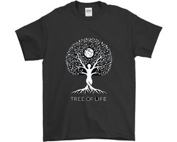 Spiritueel Shirt – Tree of Life Wereldbol – Duurzaam Katoen Outfit – Unisex T-Shirt voor Dames & Heren – Cadeau voor Natuurliefhebbers — cadeau in Mode & Accessoires