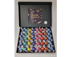 Chocolade Ballen Proeverij Pakket Groot | 40 stuks Lindt chocolade met Mystery Card 'Hartelijk Gefeliciteerd' met persoonlijke (video)boodschap | Chocoladepakket | Feestdagen box | Chocolade cadeau | Valentijnsdag | Verjaardag | Moederdag | Vaderdag — cadeau in Eten & Drinken