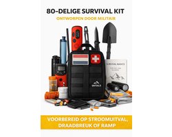 SNTIALS® - 100-delige Noodpakket XL - Survival Kit – Ontworpen Door Militair - EHBO, Powerbank, Waterfilter & Tools en Nood Gids/ Handboek – Voor Rampen, Stroomuitval, Kamperen & Overleven — cadeau in Sport & Outdoor