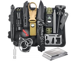 YONO Survival Kit Outdoor M - Mes - Armband - Noodpakket - Nooddeken - 14in1 set — cadeau in Sport & Outdoor