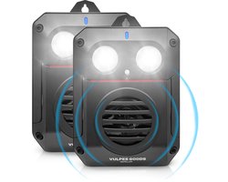 Vulpes Goods® Verjager Marterverjager PRO V3 – Ongedierteverjager - Steenmarter Verjager voor Outdoor Gebruik - 100% Waterdicht - Draadloos & Oplaadbaar - 2 Stuks — cadeau in Cadeau-ideeën