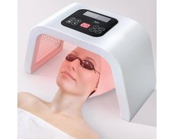 LED-gezichtslichttherapie-apparaat, 7-in-1 gekleurd LED-masker, apparaat Geschikt voor gezichts- en lichaamsverzorging — cadeau in Verzorging