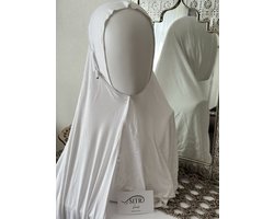 Hoofddoek Hijab met oor gat travel reis comfortabel hoofddoek Masker Hoofdtelefoon Beige — cadeau in Mode & Accessoires