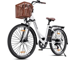 Qekud Elektrische Fiets - 26 Inch E-bike - 36V 13Ah Uitneembare Accu - Actieradius 80 km - Shimano 7 Versnellingen - Schijfremmen - Verlichting- Ideaal voor Woon-werkverkeer — cadeau in Cadeau-ideeën