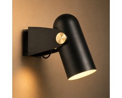 Clarvel Viggo Wandlamp - Zwart - Verstelbare Wandlamp - E27 Wandverlichting - Industriële Designlamp voor Woonkamer, Slaapkamer, Hal en Leeshoek — cadeau in Wonen & Interieur