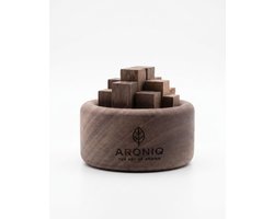 ARONIQ Houten Aroma Diffuser - Set van 3 - Passieve Luchtverfrisser - Walnoothout - Duurzaam Design — cadeau in Wonen & Interieur