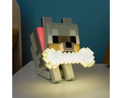 Minecraft Wolf GloBuddies 3D Kleur Veranderend Licht, Officieel Gelicentieerde LED Nachtlamp, Tik om Kleur te Veranderen, Gaming Merchandise, Op Batterijen Aangedreven – Paladone — cadeau in Gadgets