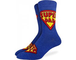 Malinsi® SuperDad Grappige Sokken - Leuke Huissokken Heren - Gekke Cadeaus - Cadeautjes Volwassenen - Funny Socks - Vrolijke Slofsokken met Tekst - Cadeau voor Mannen Papa Vader - Superman Vaderdag Geschenk Kados Vaderdagcadeau Verjaardag — cadeau in Cadeau-ideeën